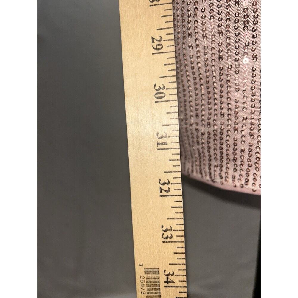 Sequined Pale Pink size Small Spaghetti Strap Crisscross Back Mini Dress NWOT - Picture 4 of 8